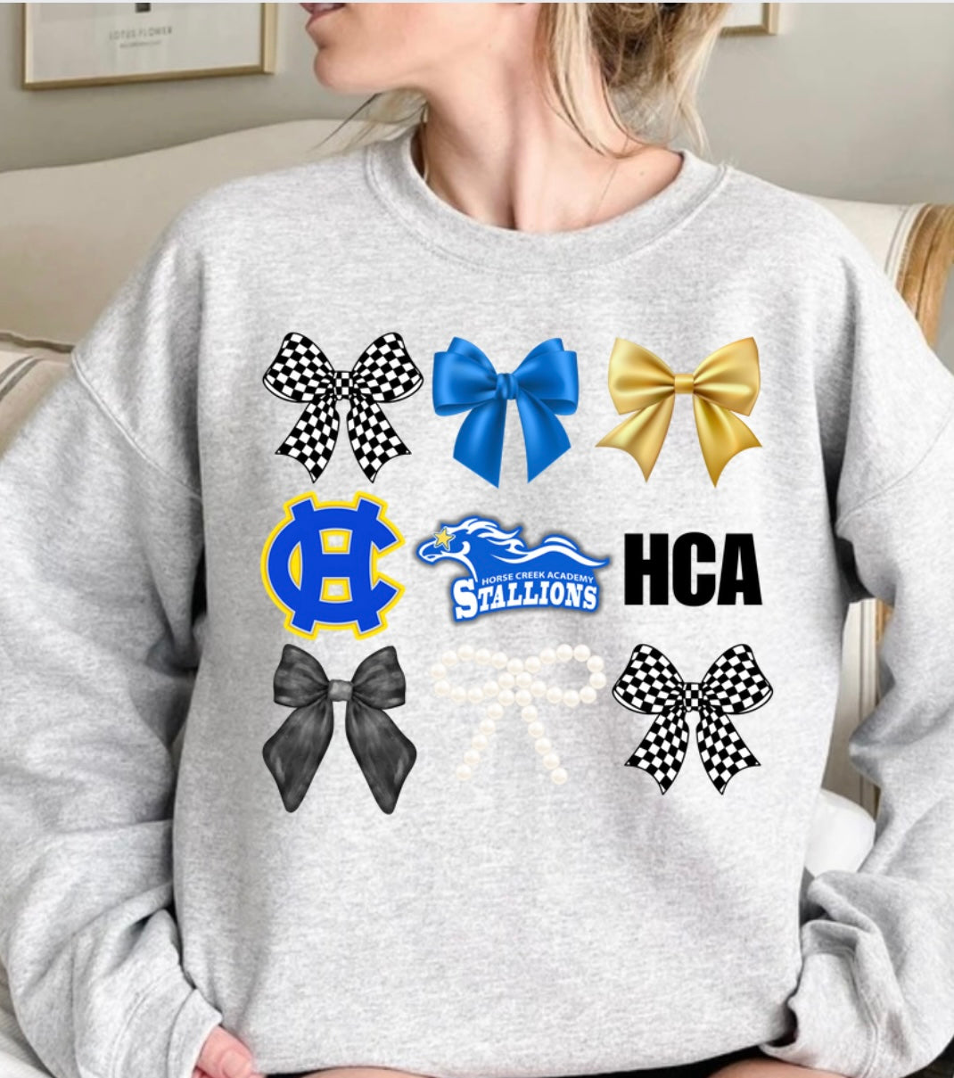 HCA bows Sweatshirt/Crewneck