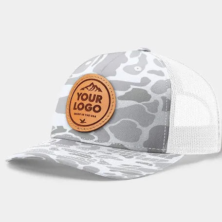 Leather patch hats
