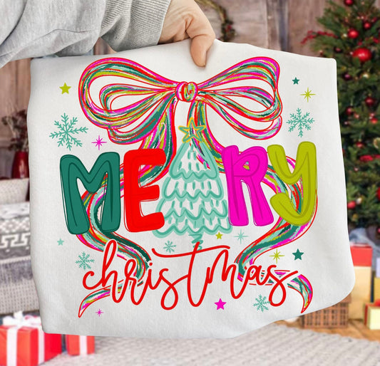 Merry Christmas Bow Sweatshirt