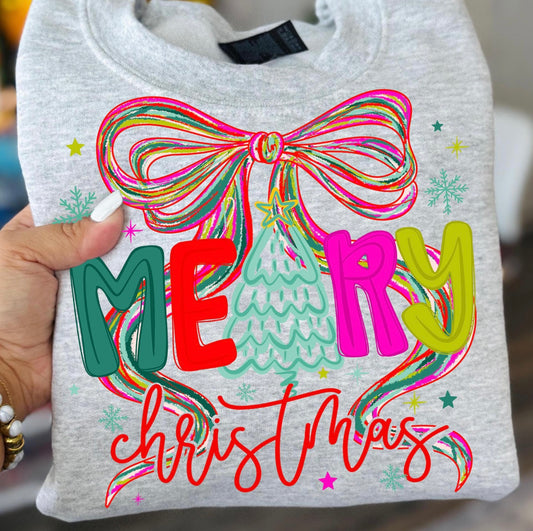Merry Christmas Bow Sweatshirt