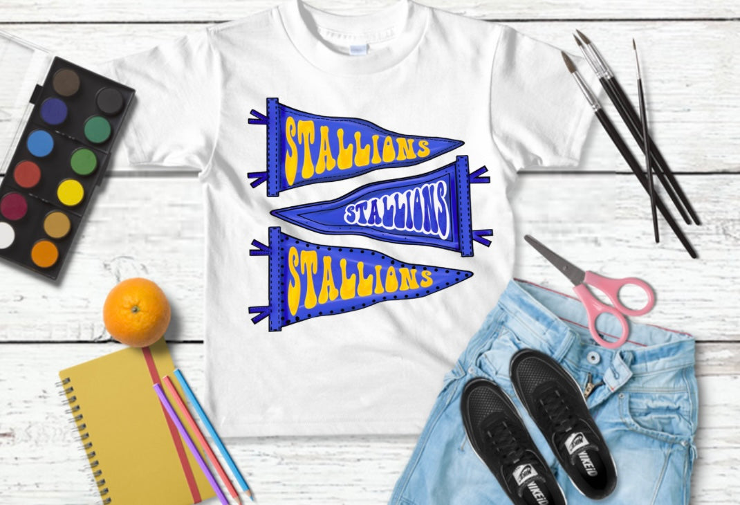 Stallion flag blue 2025
