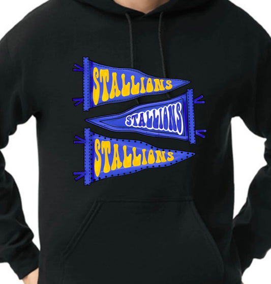 Stallions blue flags Hoodie