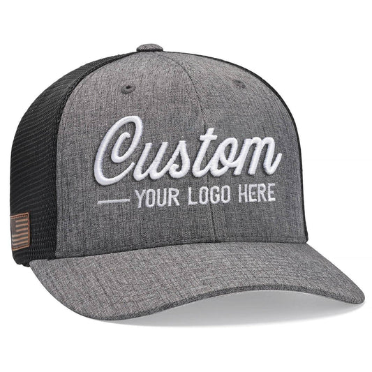 Men’s (peaches) Richardson brand custom hats (leather patches)
