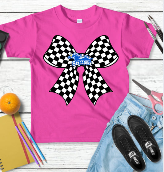 Checkered Bow with Horse. 2025 design.