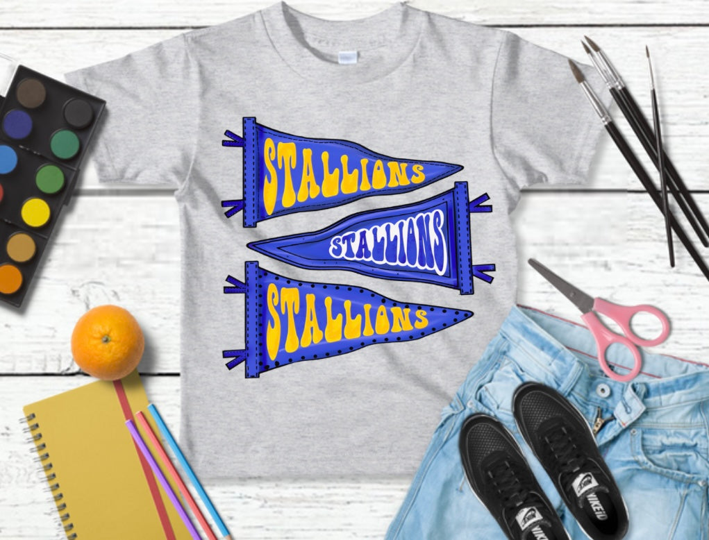 Stallion flag blue 2025