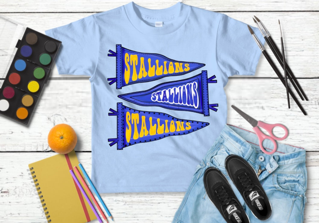Stallion flag blue 2025