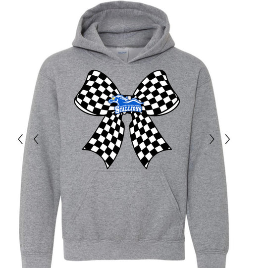 HCA checkered bow Hoodie
